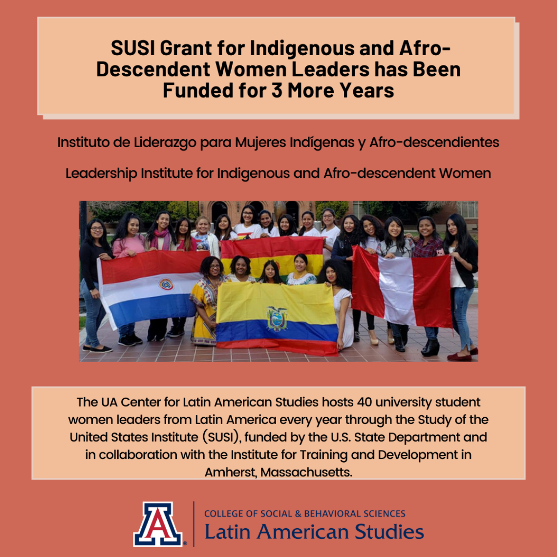 SUSI Grant for Indigenous and AfroDescendent Women Leaders has Been
